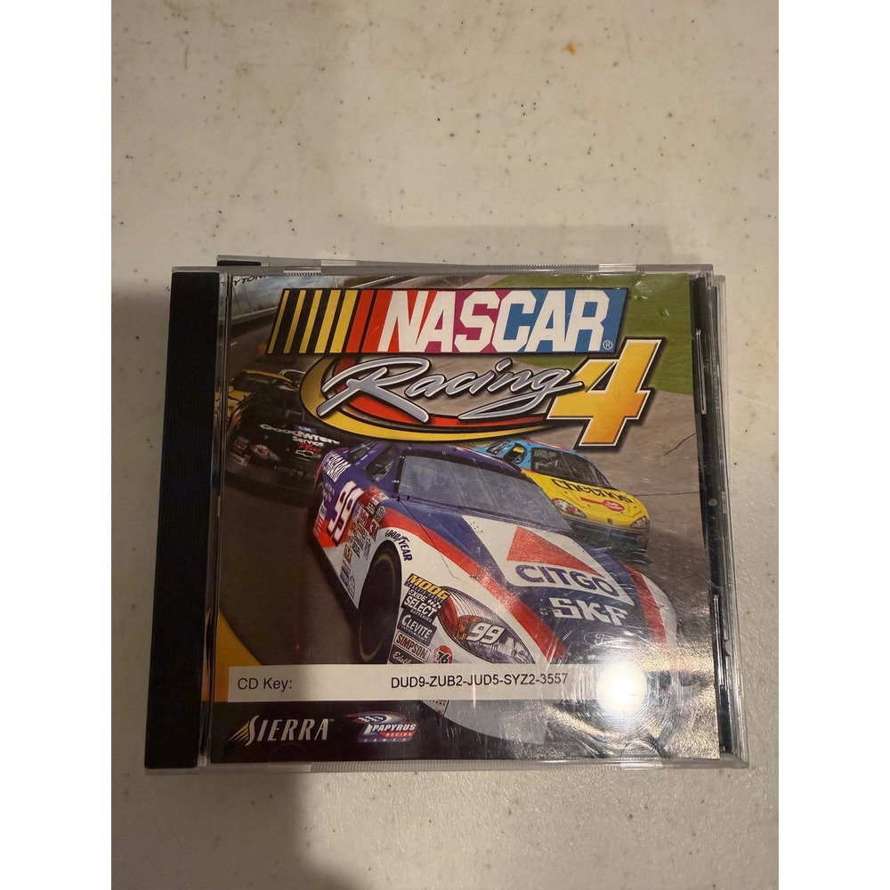 Sierra NASCAR Racing 4 PC CD-ROM Game Jewel Case 2001 Good Racing Sim